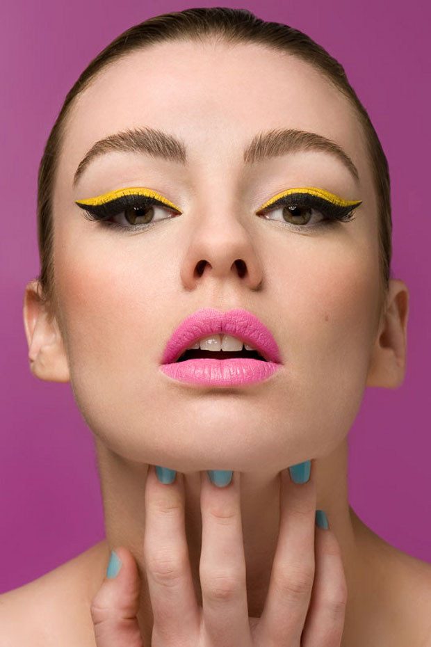 Neon Cat Eye Makeup