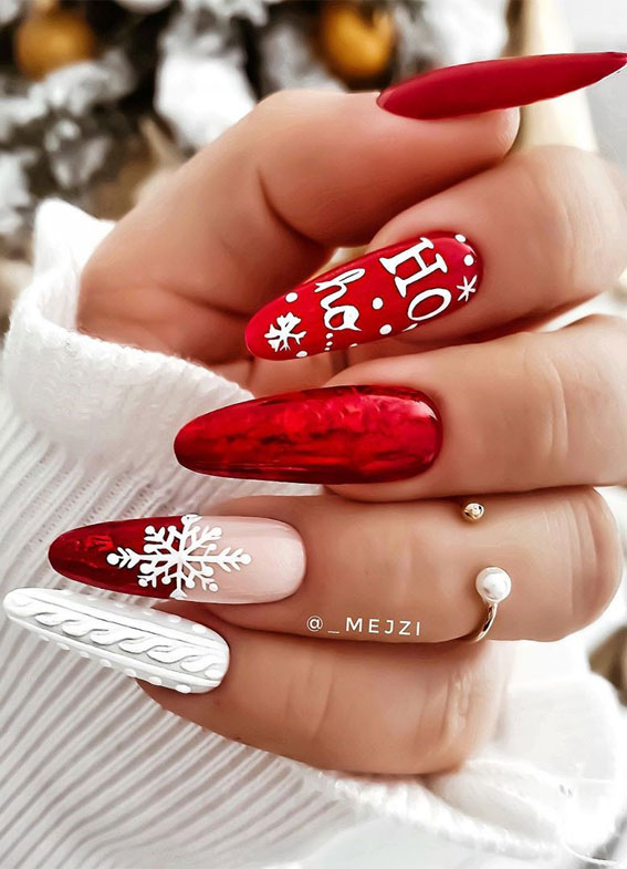 red christmas nails, snowflake nails, christmas bauble nails, christmas nails, christmas nails coffin, christmas nails press on, winter nails, christmas nails gel, christmas nail stickers, christmas nails 2020, christmas nail designs 2020, christmas acrylic nails, christmas nail ideas