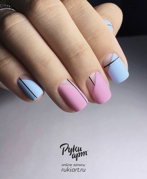 Pastel Pink and Blue