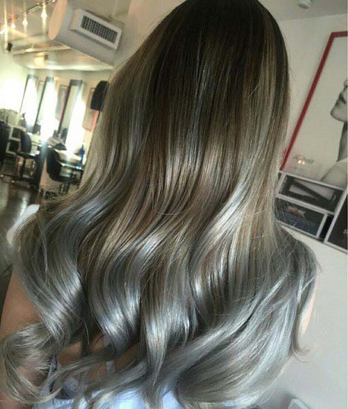 Grey and Brown Hair