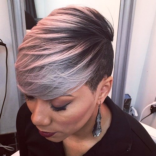 Copper Medium Haircuts for Black Women