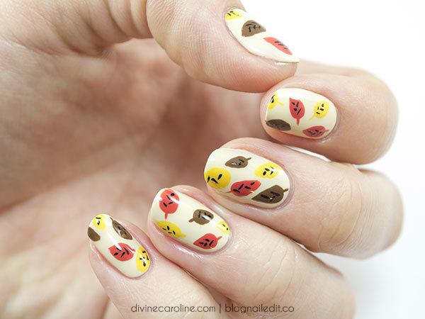 Abstract leaf design for your nails
