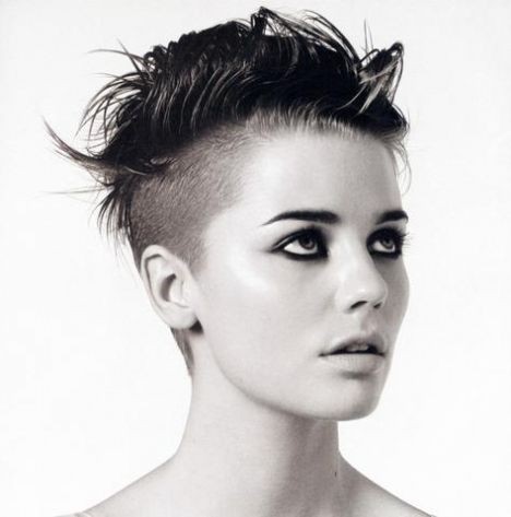 Short Shaved Pixie Hairstyle for Women