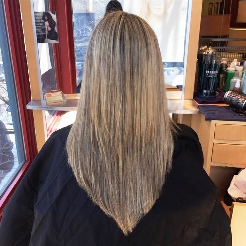 Feathered Layers with a U-shaped Cut for Long Hair