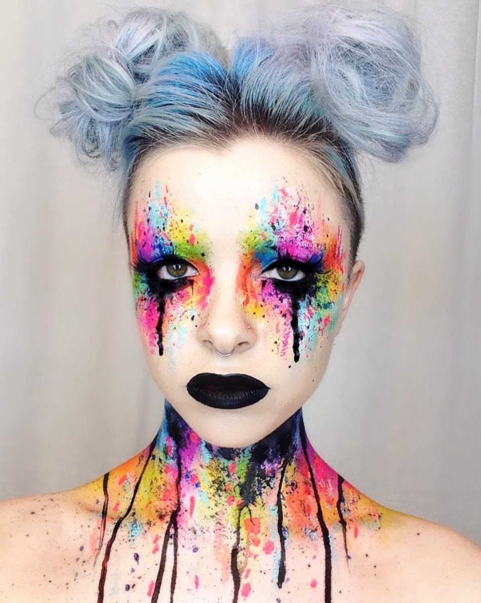 Color explosion creative halloween makeup