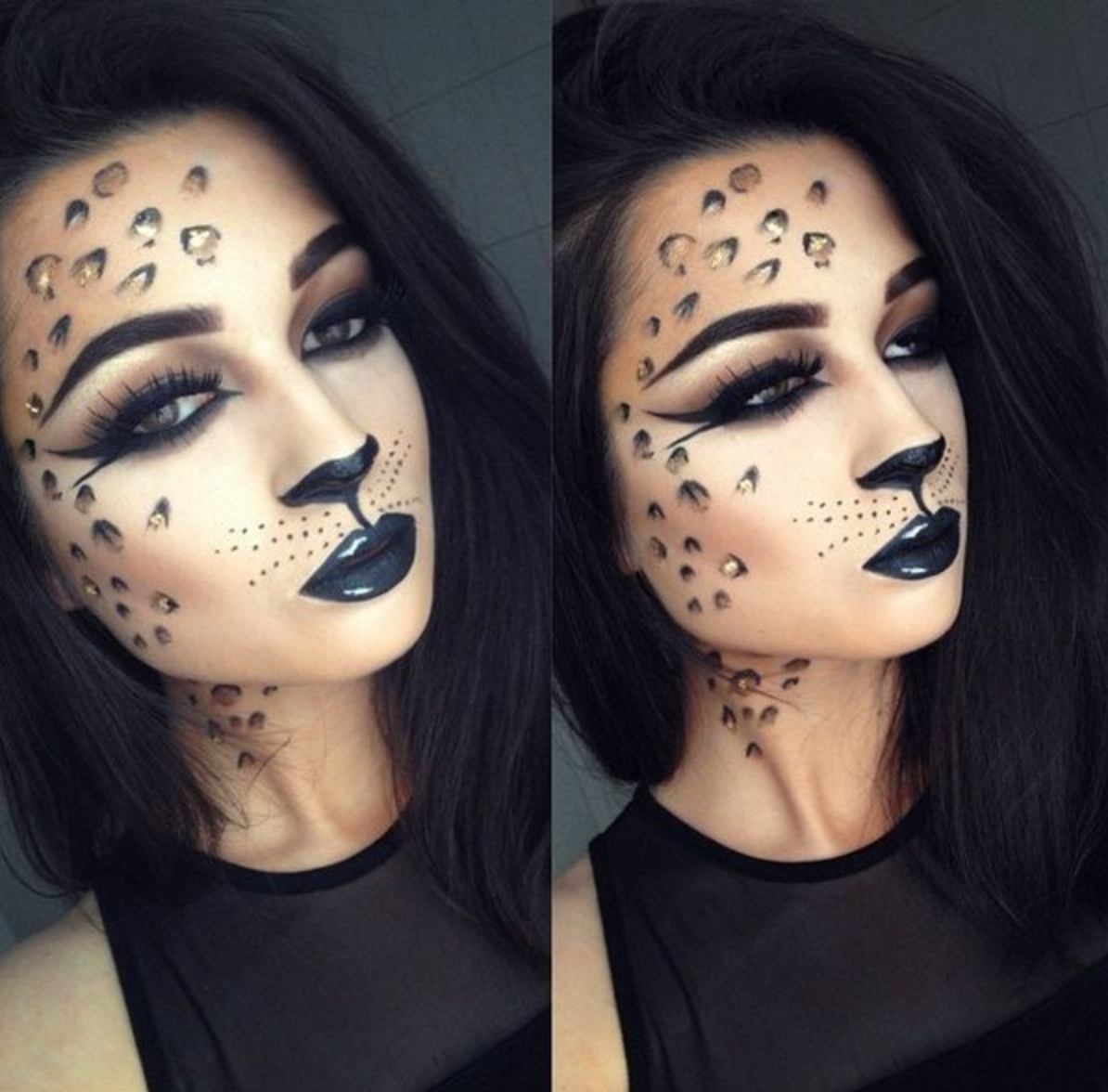 Wild cat halloween makeup