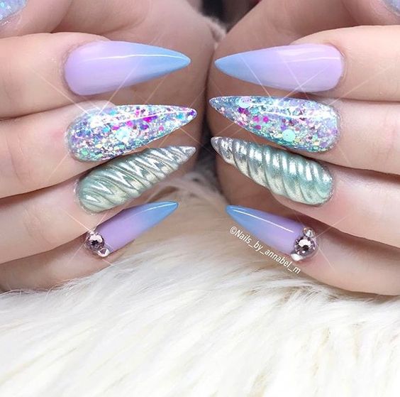 Unicorn Horn Accent Nail