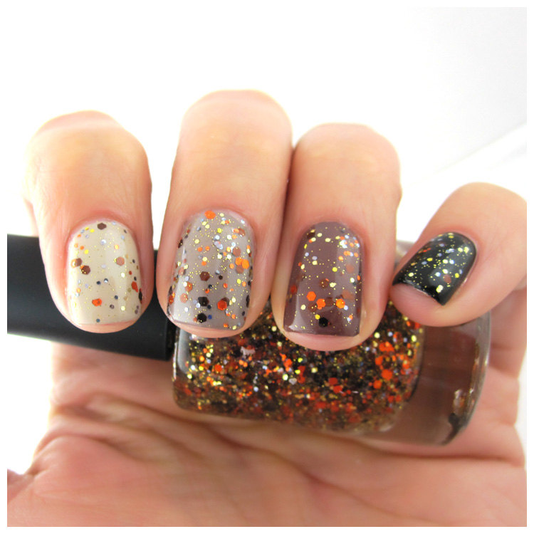 Glitter thanksgiving mani