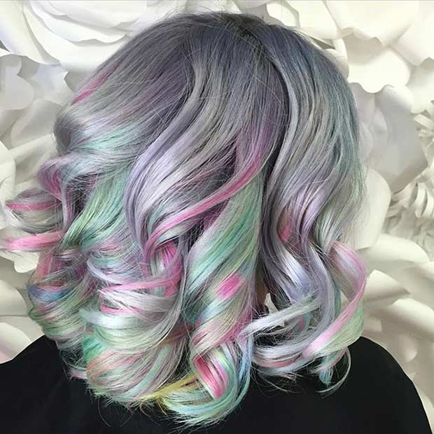 Pastel swirl tone hair