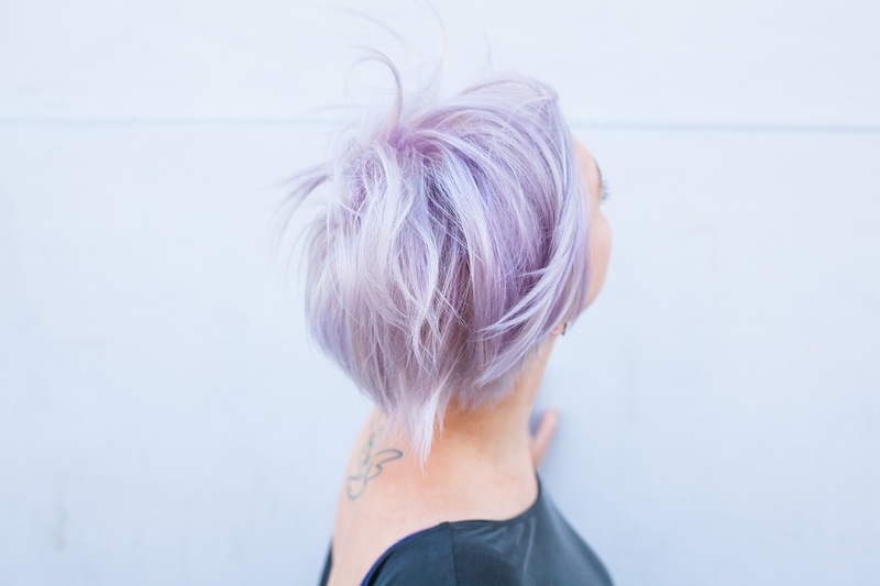 Lavender short hair