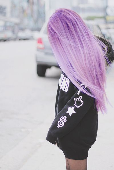 Pastel violet hair color