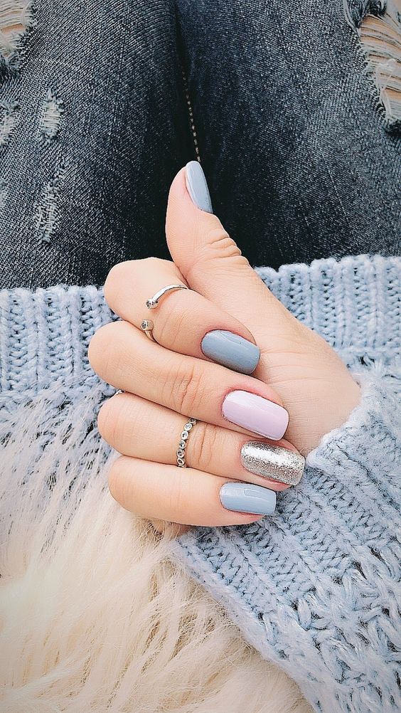 dusty pink nails are a chic option for those who are looking for nude manicures