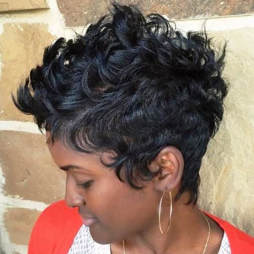 Curls and Spikes for Black Women with Short Hair