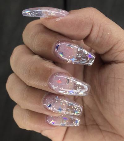 transparent nails