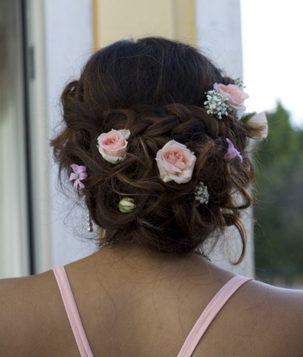 Prom Hair Styles for Long Hair (with Flowers) 1