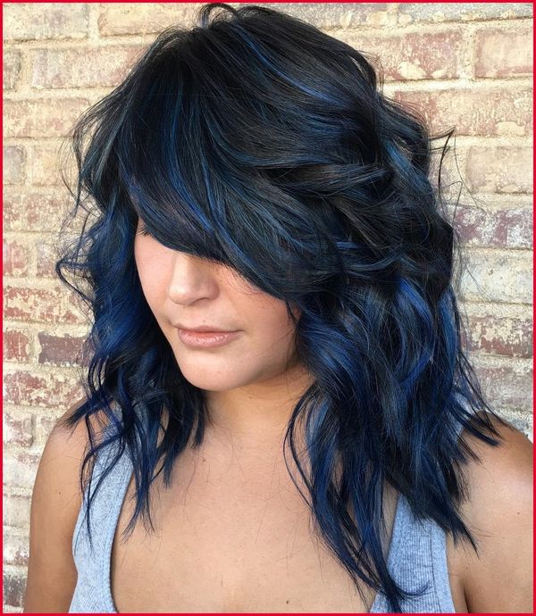 Black hair with blue streaks 4