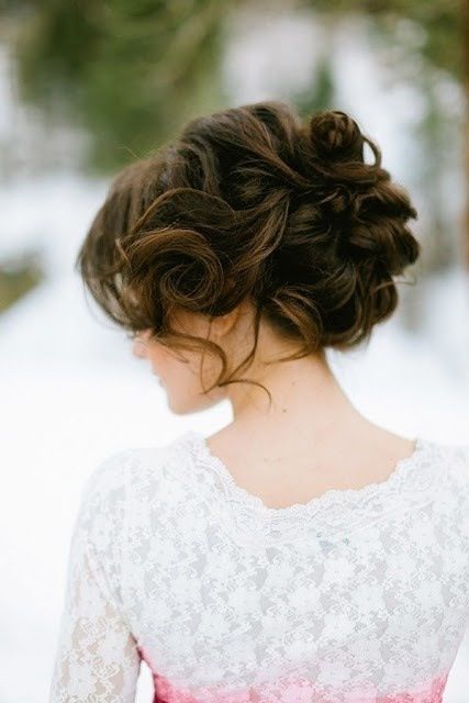twisted and curled updo is perfect