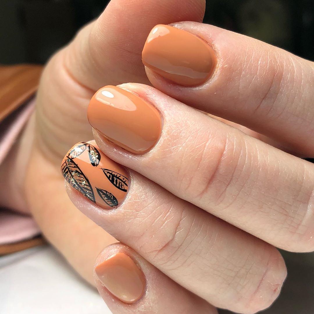 brown nails for fall