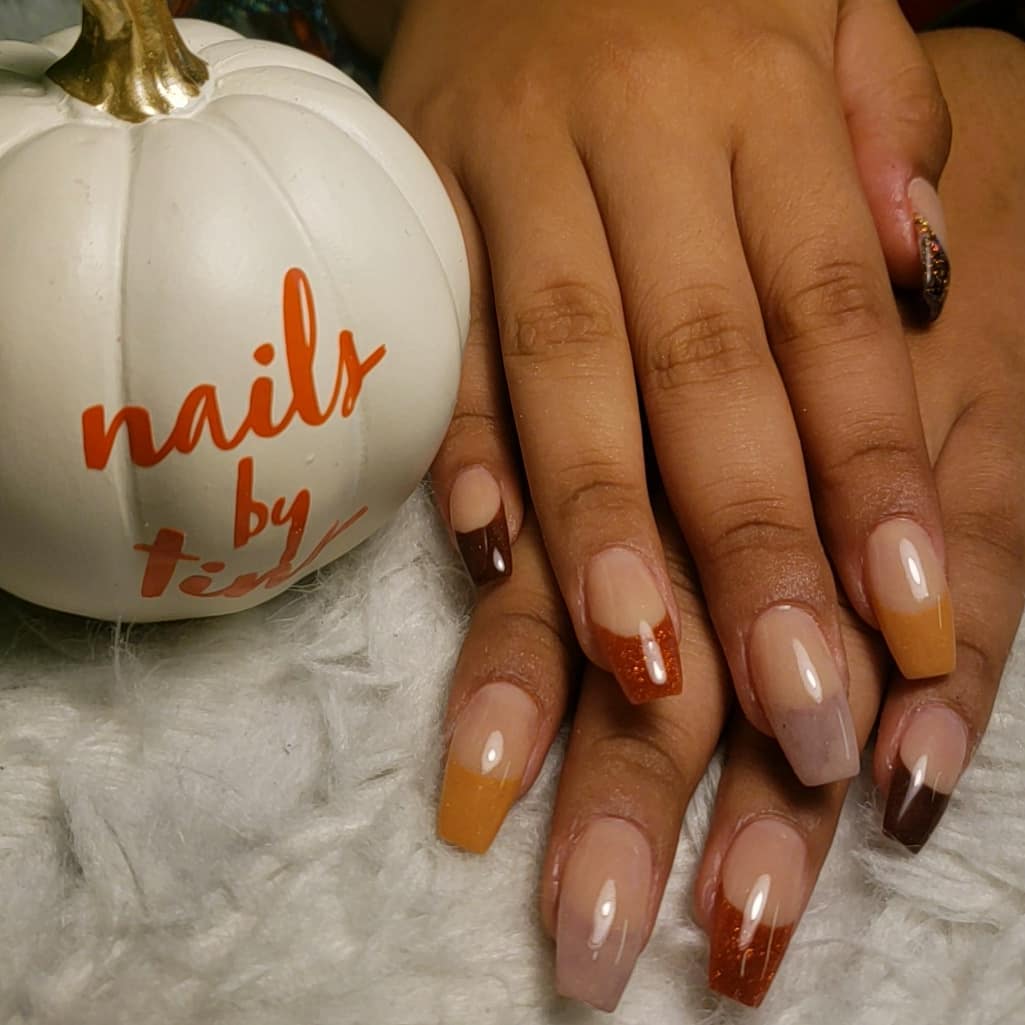 brown nails for fall