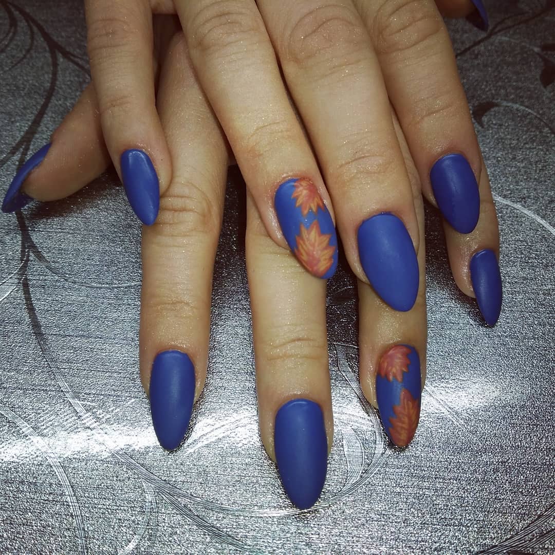 blue nail polish color for fall