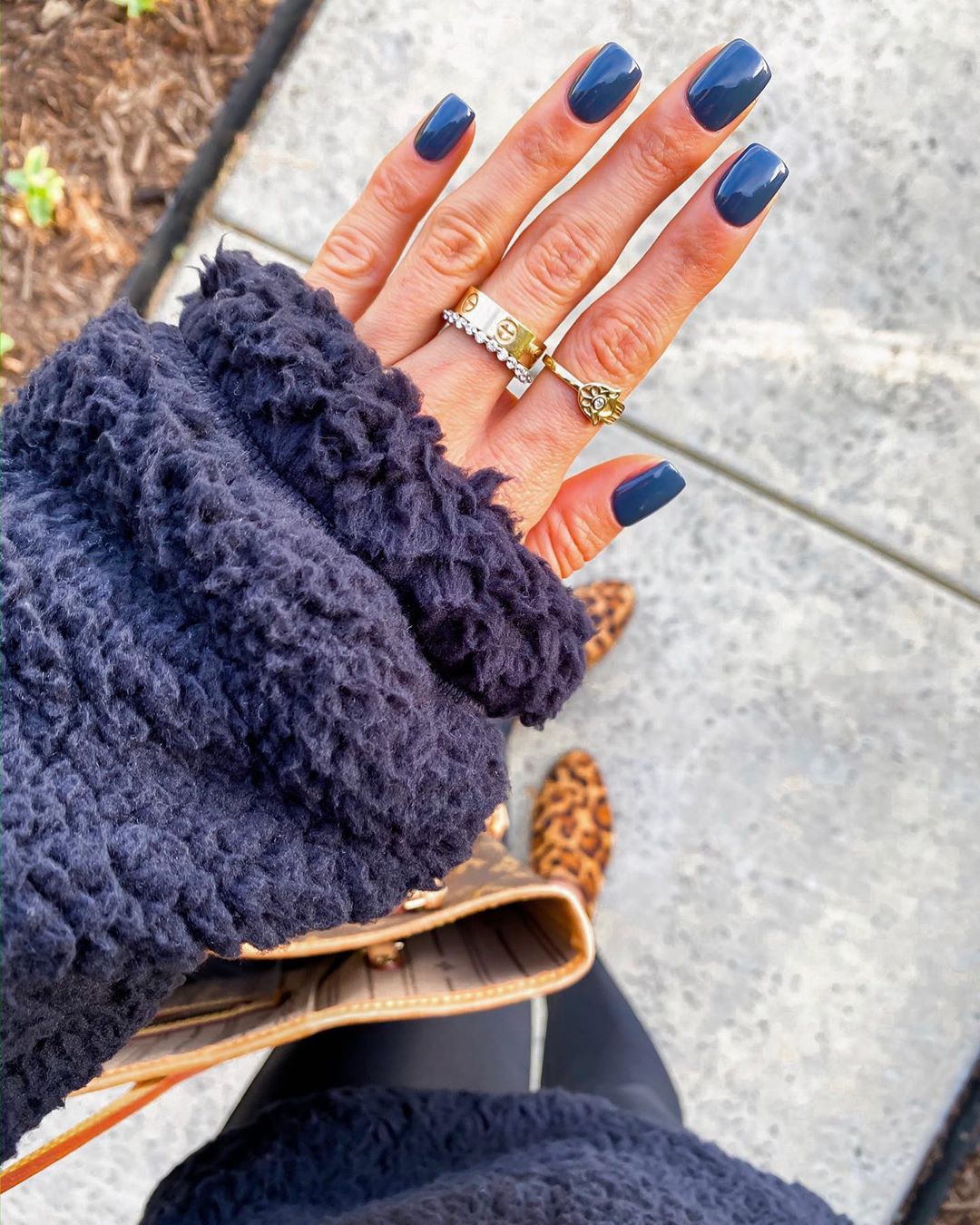 blue nail polish color for fall