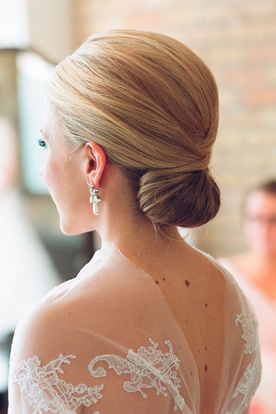such chignon updo is very sleek and can last long