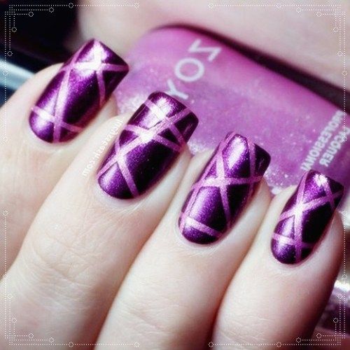 segmented nail art design
