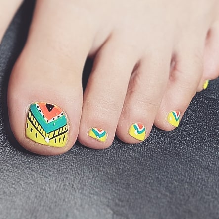 Ancient Nail Art Design for Toe