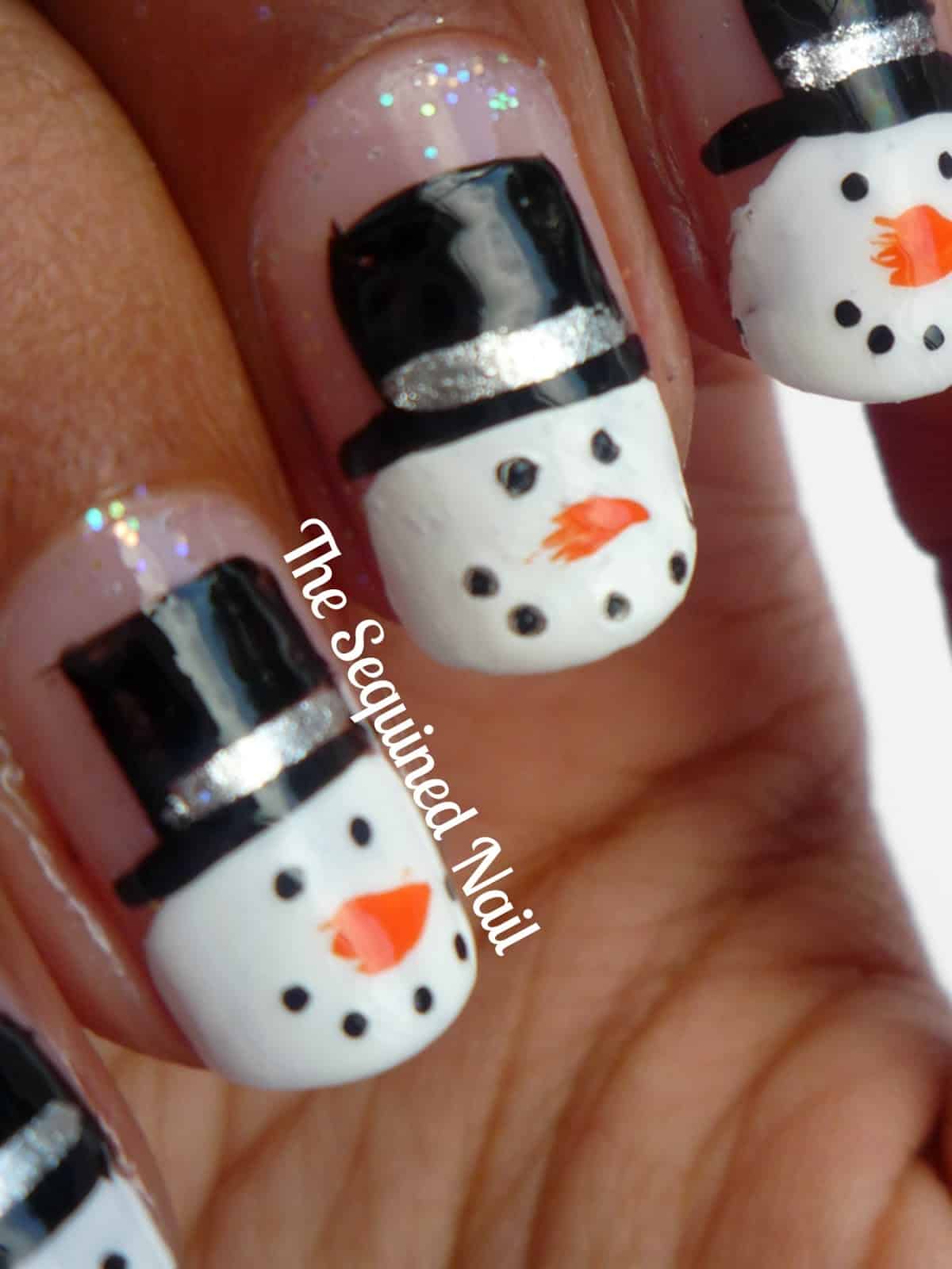 Frosty the snowman nails