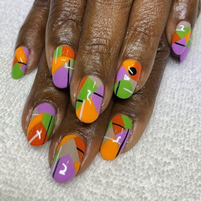 Summer Nail Ideas geometric nails