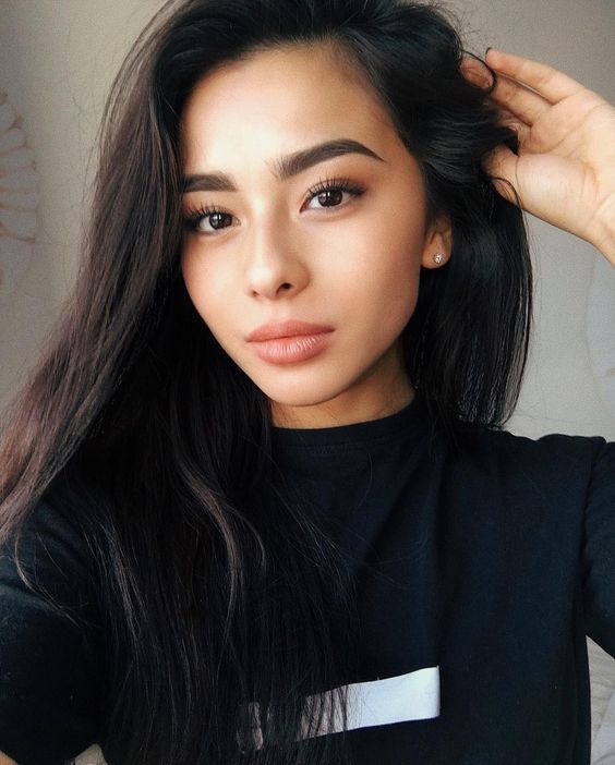 beautiful asian girl subtle classic natural makeup look