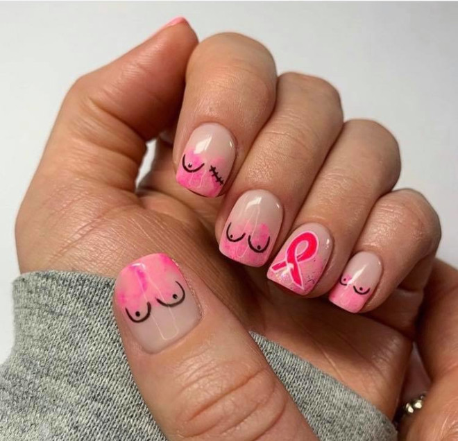 it seems that everyone is obsessed with pink nails