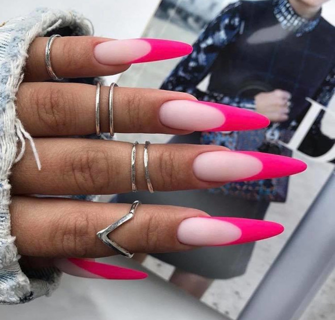 it seems that everyone is obsessed with pink nails