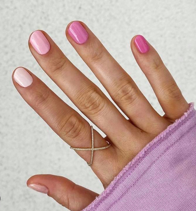 it seems that everyone is obsessed with pink nails