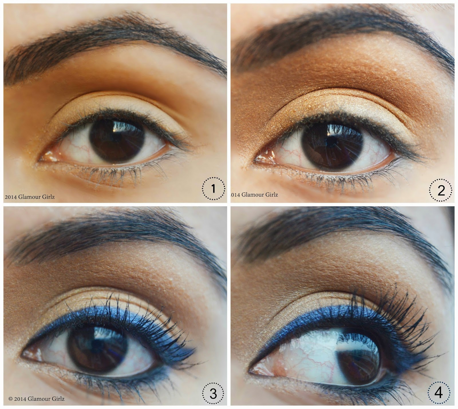 Taupe neutrals and blue liners