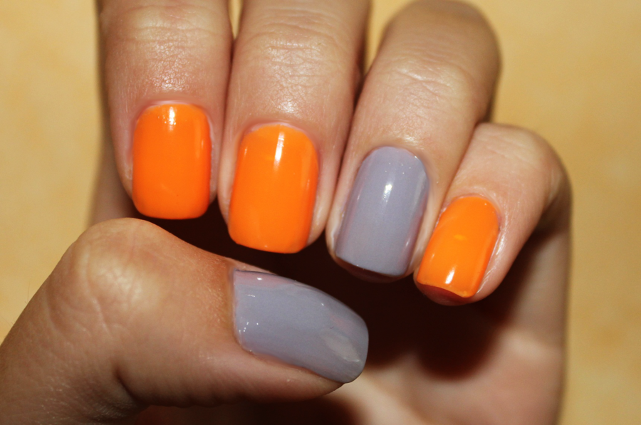 Orange and grey