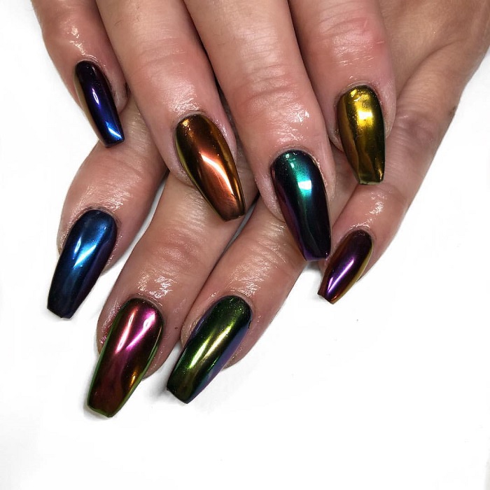 Metallic-Nail-Art-To-Shine-All-The-Way-multicolored