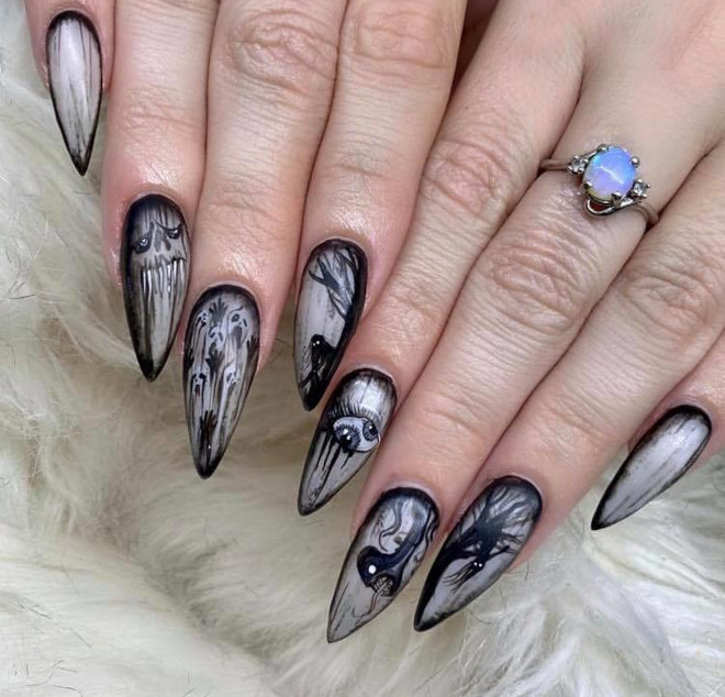 spook-tacular halloween nail designs