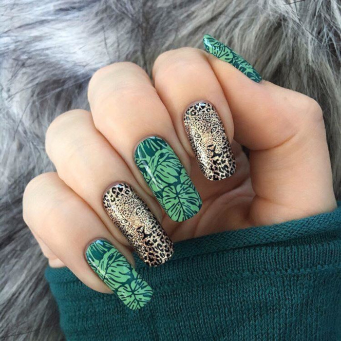Summer Mood Tropical Nail Designs leopard nails